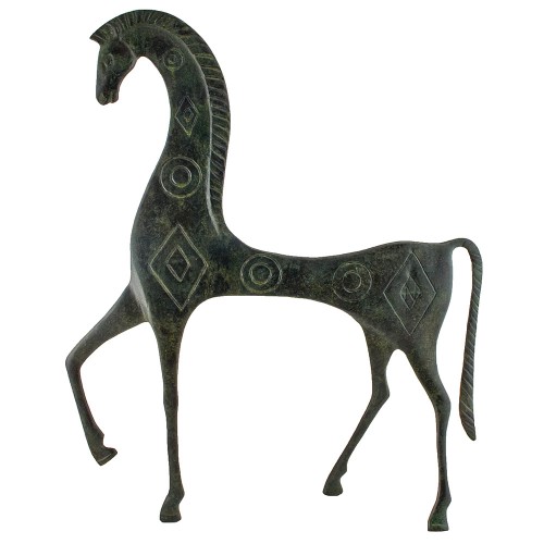 Ancient Greek Horse with Bowed Head, Large Size
