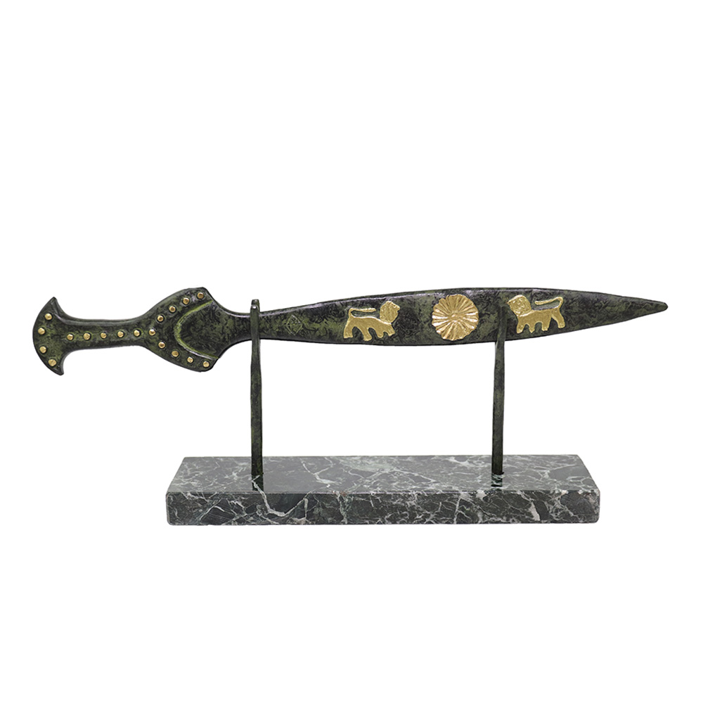 Sword with Lions with a Marble Base